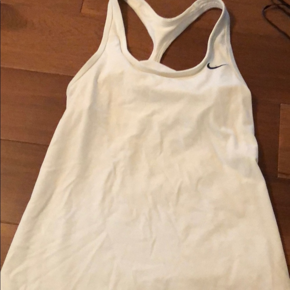 White Nike workout tank